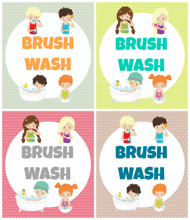 bathroom printables for girls