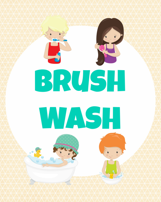 brush hair clip art kids