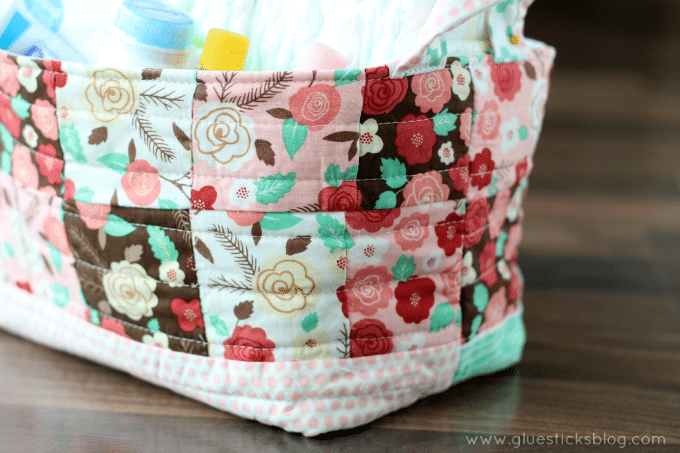 quilted fabric basket