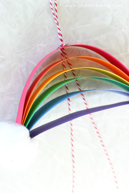 rainbow glitter craft