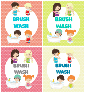 Free Bathroom Printables for Kids Bathroom - Gluesticks Blog