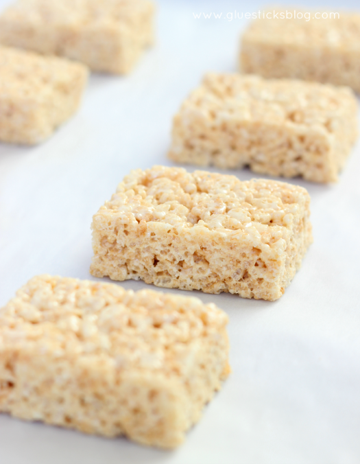 Chocolate Butterscotch Rice Krispies Bars - Gluesticks Blog