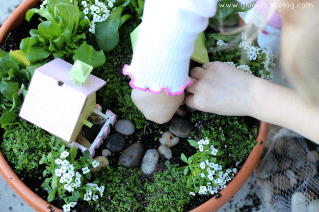 Faith, trust, and pixie dust are all you need to create a Pixie Hollow Fairy Garden. And maybe a pot, a few accessories and some flowers.