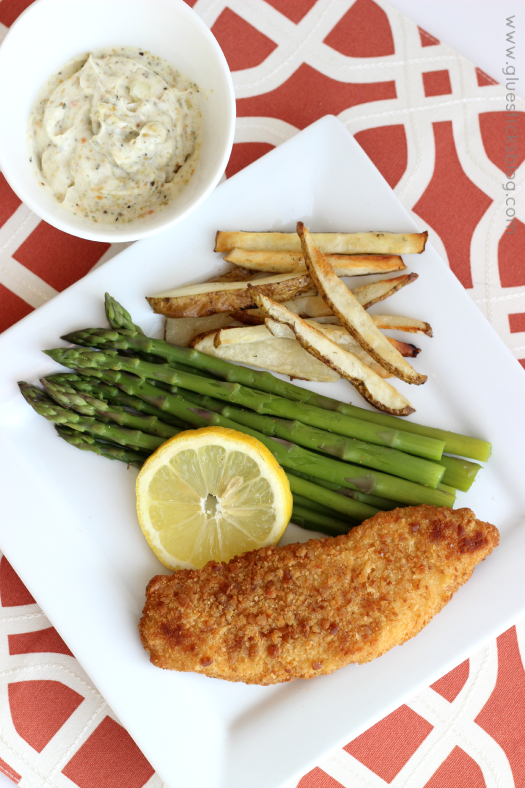 Pretzel Crusted Tilapia with Seafood Dipping Sauce