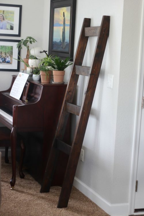 Diy wooden best sale blanket ladder