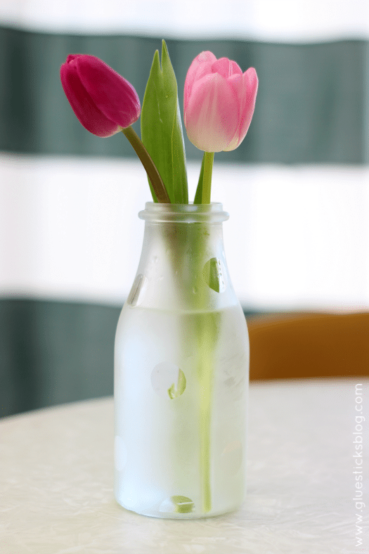 easy acid etched milk bottle tutorial