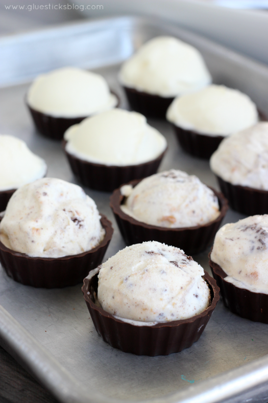 Make a decadent dessert in just minutes using frozen custard and pre-made chocolate cups!