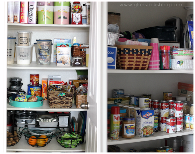 How I organized my pantry with baskets