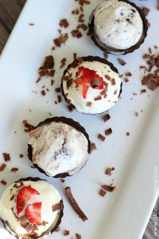 Make a decadent dessert in just minutes using frozen custard and pre-made chocolate cups!