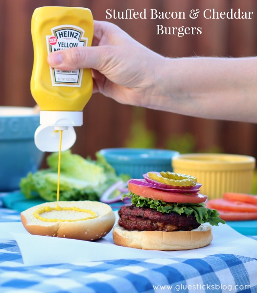 Stuffed Bacon & Cheddar Burgers