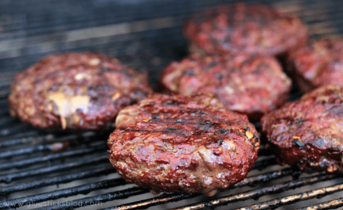 Stuffed Bacon and Cheddar Burgers