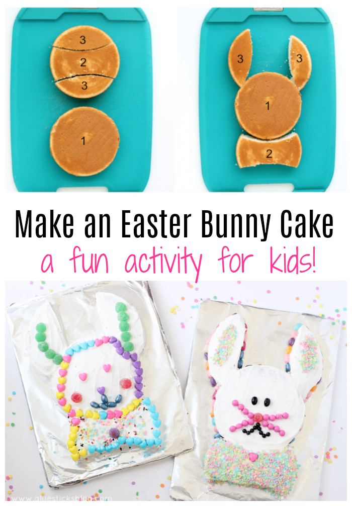 frosted and unfrosted bunny cakes