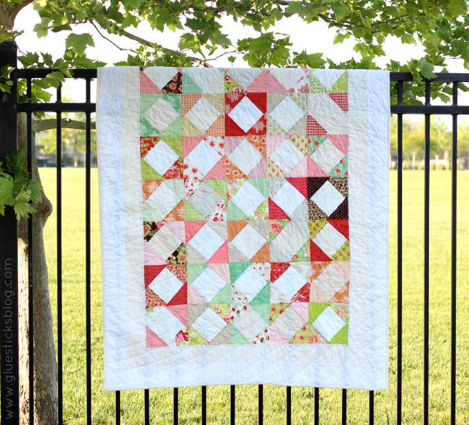 Simple Diamond Quilt Top