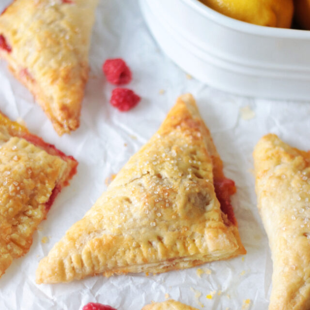 Lemon Raspberry Turnovers: 1 Hour Puff Pastry (Video) - Gluesticks Blog