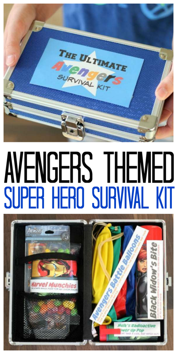 Create the ultimate super hero survival kit for an Avengers fan in your life! Everything is stored in a fun lock box with keys for safe keeping! 
