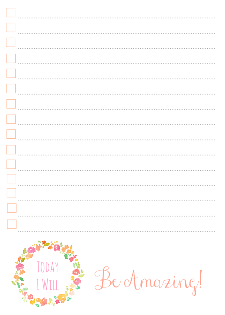 Printable To Do List