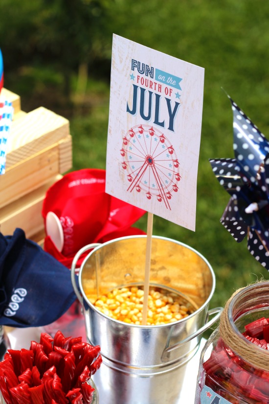 4th of July printables on sticks