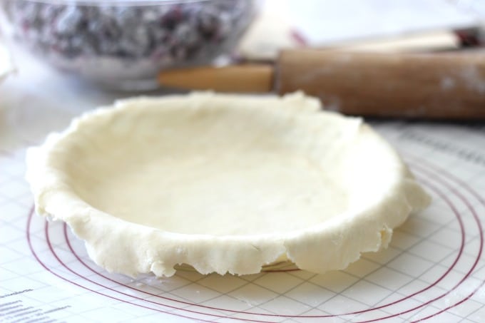 rolled out pie dough