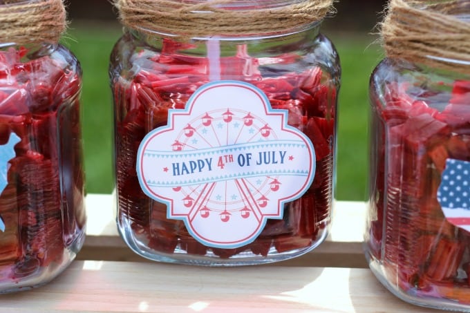 4th of July printables on jars