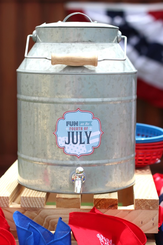 4th of July drink dispenser