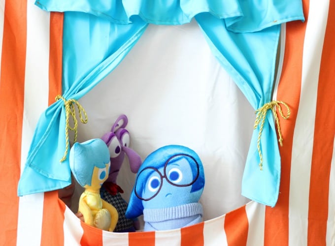 This doorway puppet theater is made to hang with a tension rod! It also folds up for easy storage and provides hours of imaginative play! Let the show begin!