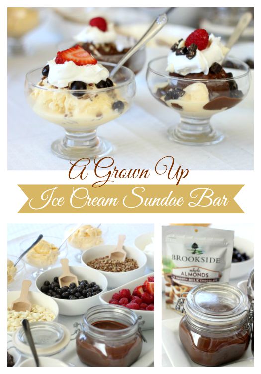 grown up ice cream sundae bar