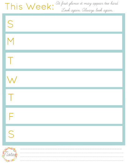 Printable Planner Pages to Print and Use In a 3 Ring Binder