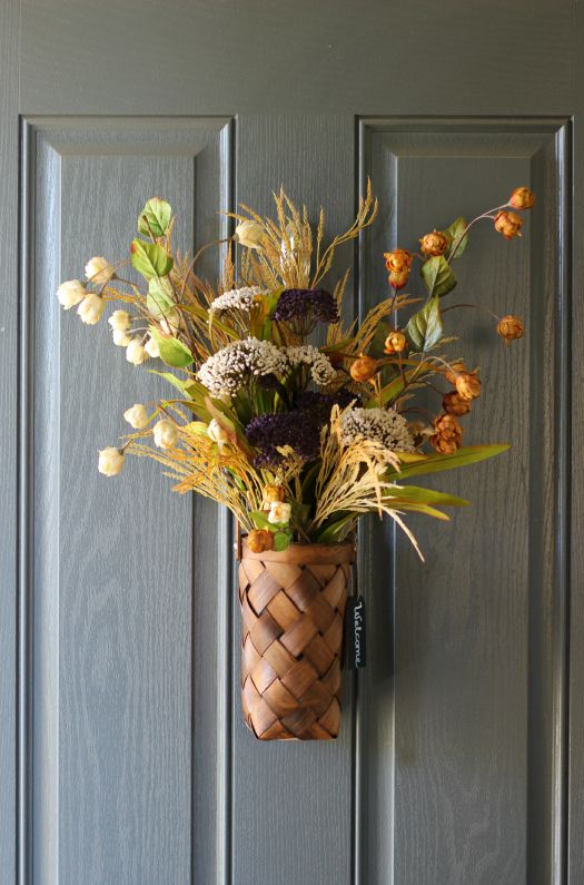 A Front Door Flower Basket That Is Perfect for Fall - Gluesticks Blog