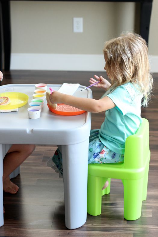 Tie Dyed Painted Toast is an art project and snack all in one! Add a few food coloring drops to milk then paint it onto your bread! When the bread has been toasted the paint will show up in bright and vivid colors and isn't soggy.