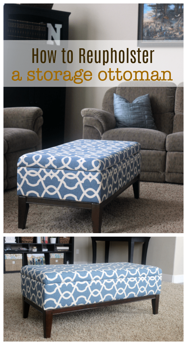 How To Reupholster A Storage Ottoman Step By Step