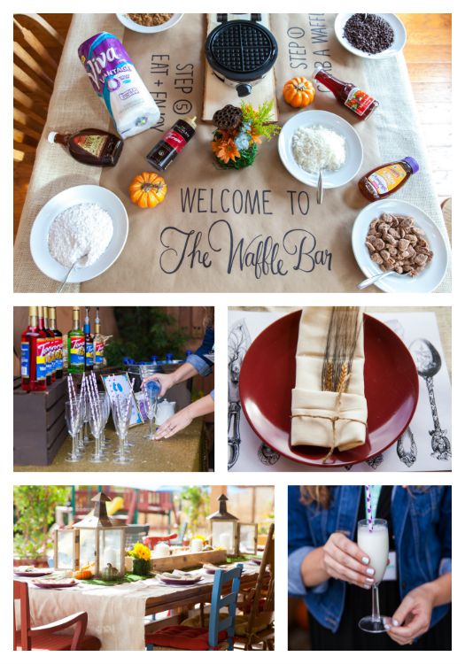 Waffle Bar and Italian Soda Bar Brunch Idea