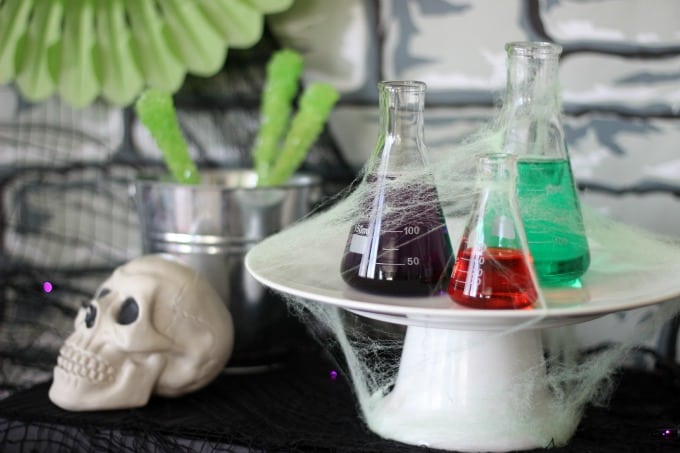 Come in if you dare! This Halloween mad scientist party is bubbling over with spooky concoctions, eye popping decor, and tons of fun! 