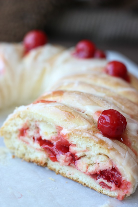 Candy Cane Braided Bread Recipe With Cherry Filling