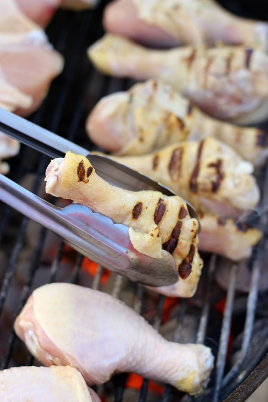 partially grilled chicken