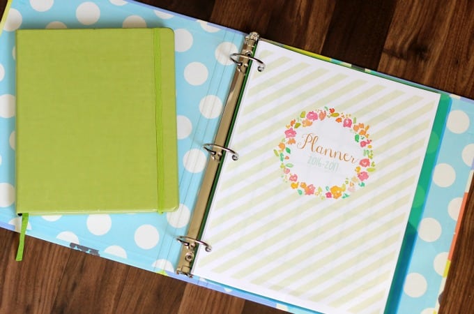 Printed 6 Ring Planner Binder Undated Vertical Week on 2 Pages 