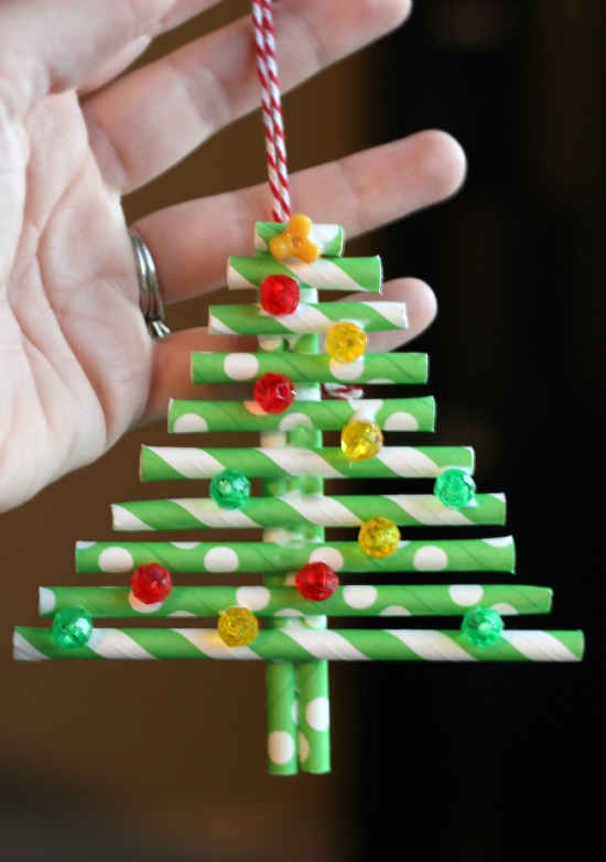 Paper Straw Christmas Trees - Gluesticks Blog