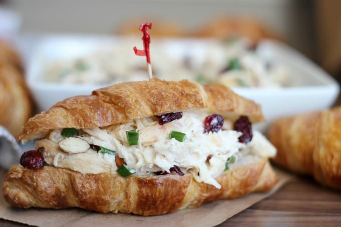 Rotisserie Chicken Salad Sandwich on napkin