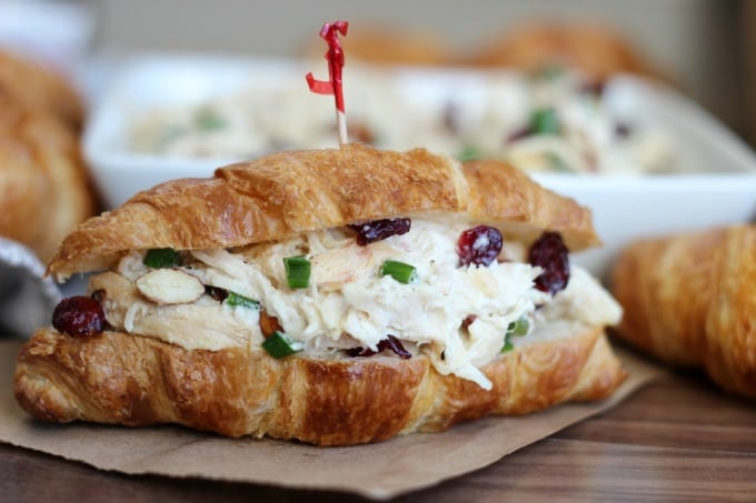 Rotisserie Chicken Salad Sandwich on napkin