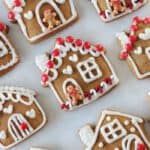 gingerbread cookies on parchment paper
