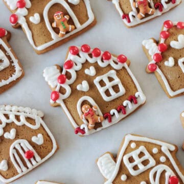gingerbread cookies on parchment paper