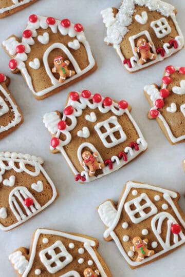gingerbread cookies on parchment paper