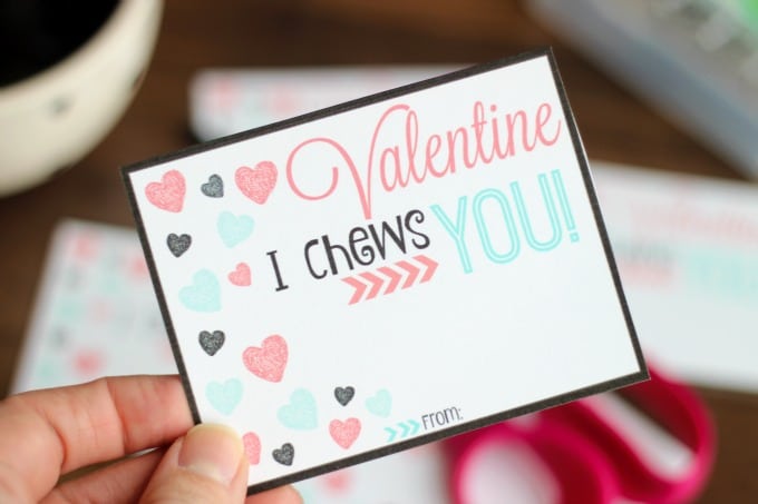 hand holding valentine card