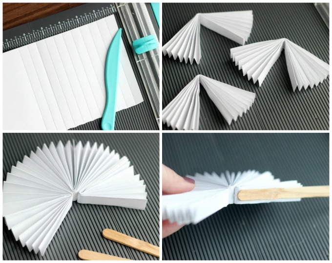 paper scored and folded accordion style