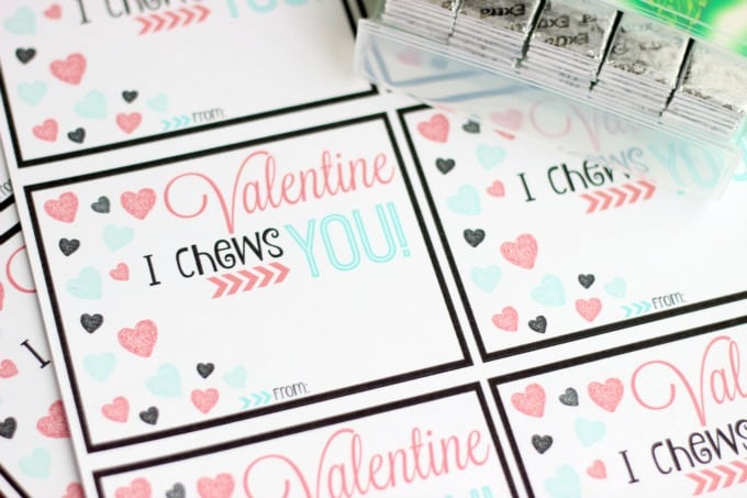 I Chews You Printable Valentine Cards - Gluesticks Blog