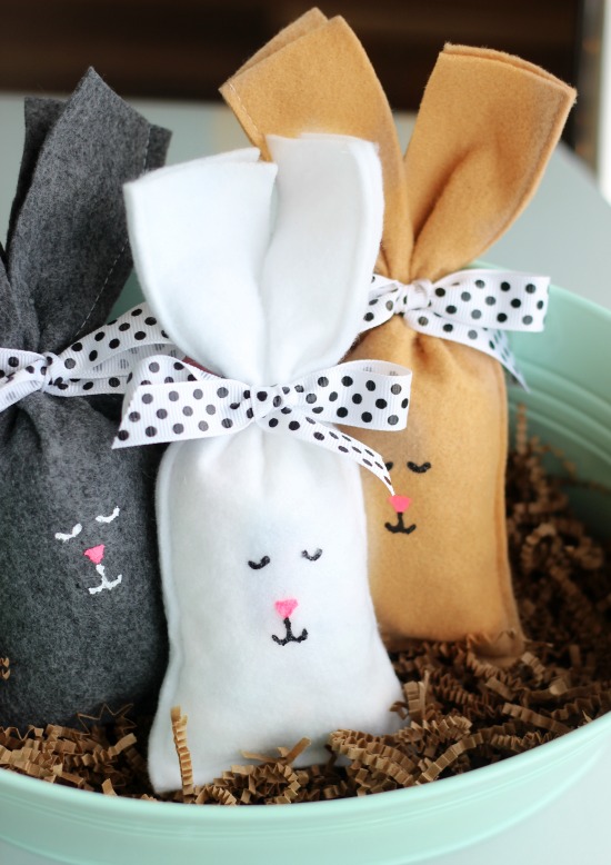 felt bunny bags