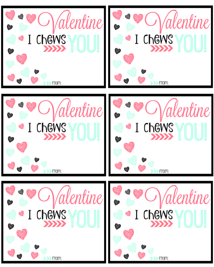 gum valentine printable