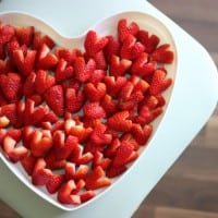 heart strawberries