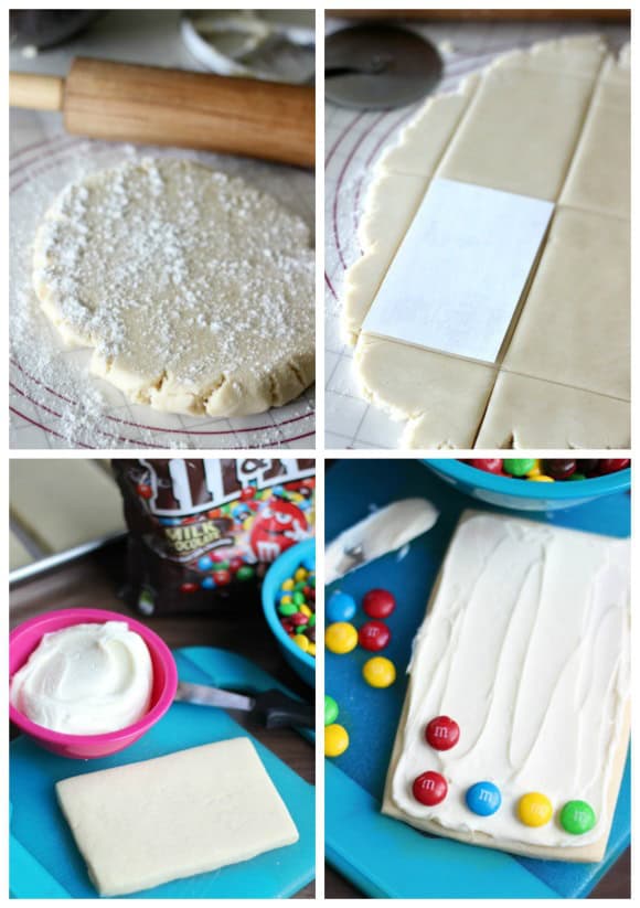 rolled out sugar cookie dough