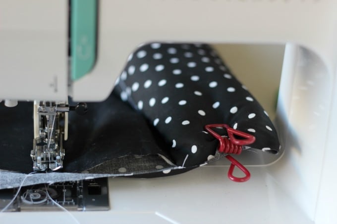 bandanna blanket being quilted on a regular sewing machine