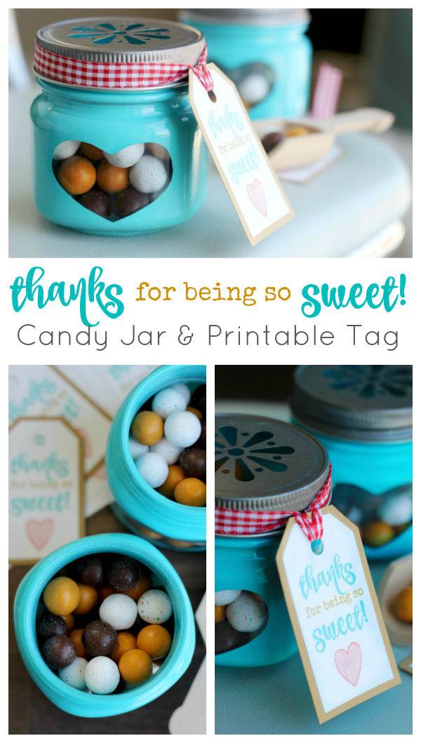 These "Thanks for Being so Sweet!" printable gift tags are the perfect addition to any 'Thank You' gift! Add one to a jar of candies, a bag of cookies, or a box of chocolates! An easy idea for Mother's Day, Teacher Appreciation, or as a thank you gift for a baby or bridal shower! 